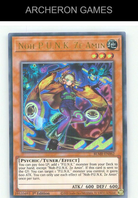 Noh-P.U.N.K. Ze Amin Ultra Rare YUGIOH Card 1st Edition