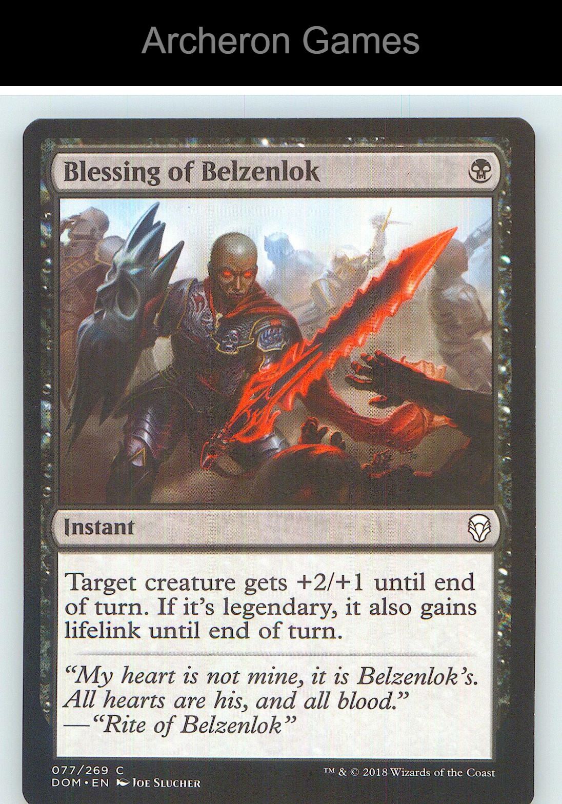 Blessing of Belzenlok DOM 77 C MTG Card NM/EX+