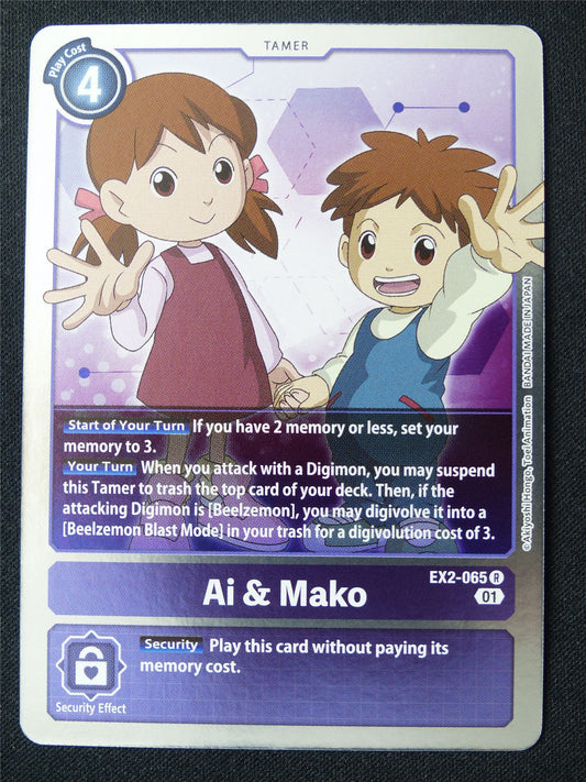 Ai & Mako EX2-065 R Foil - Digimon Card #186