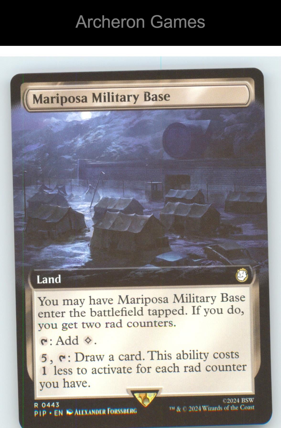 Mariposa Military Base (Extended Art) PIP 443 R MTG Card NM/EX+