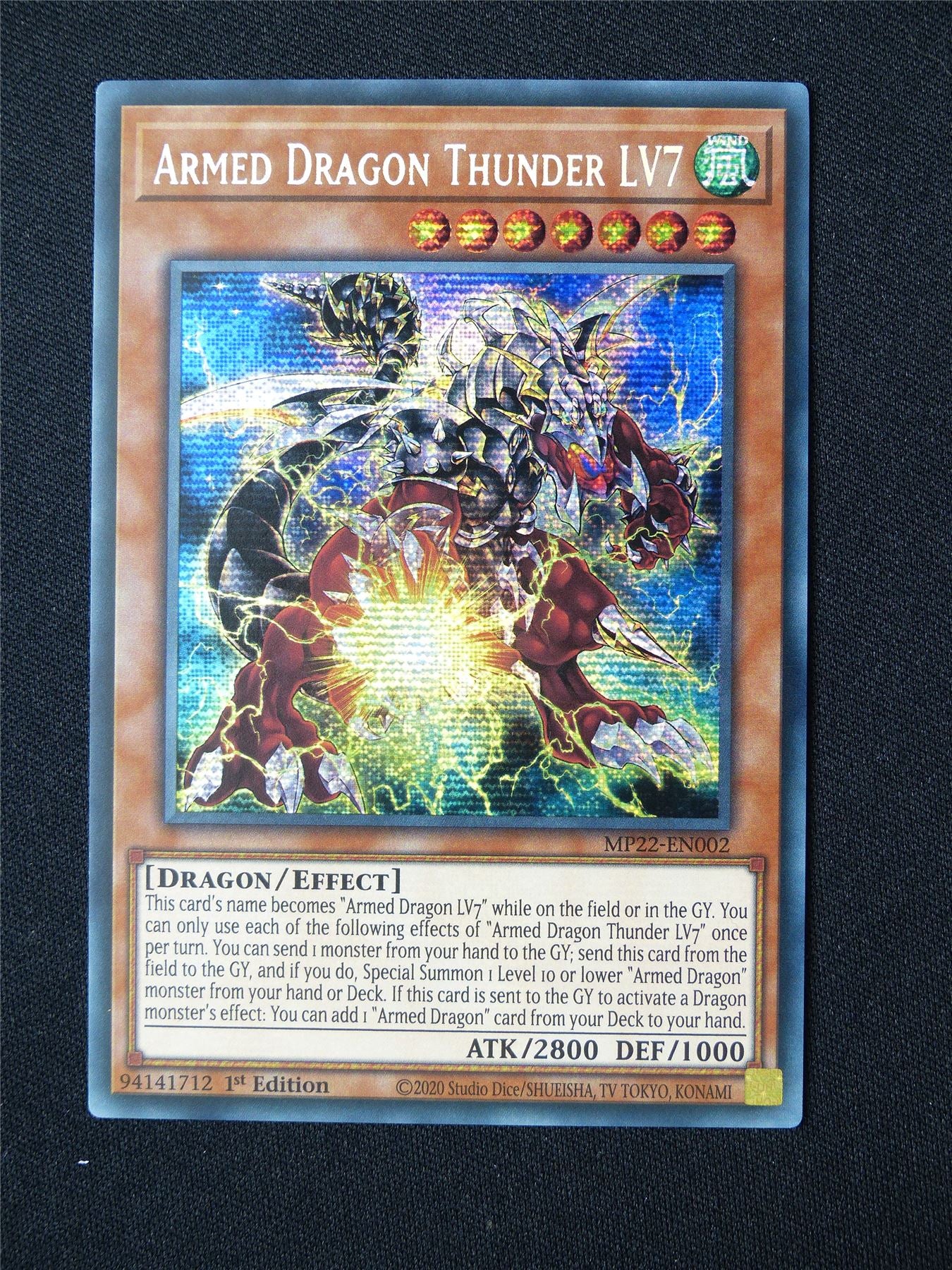 Armed Dragon Thunder LV7 MP22 Secret Rare - 1st ed Yugioh Card #3R8