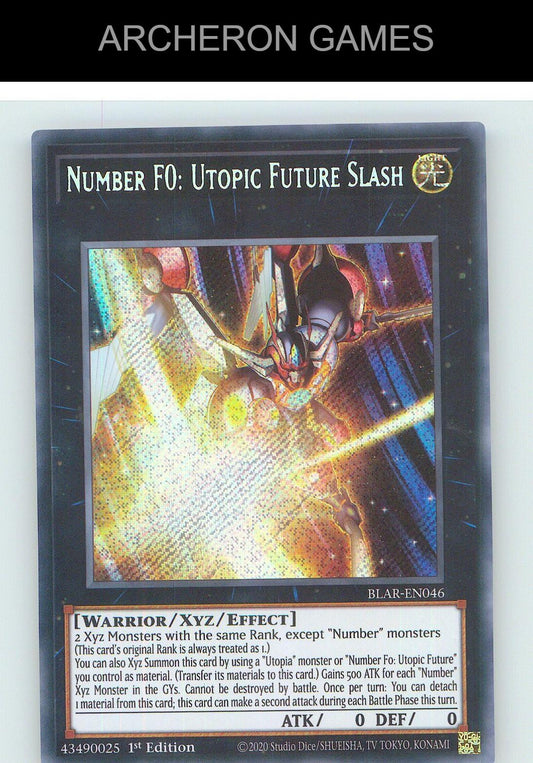 Number F0: Utopic Future Slash SEC YUGIOH Card 1st Edition