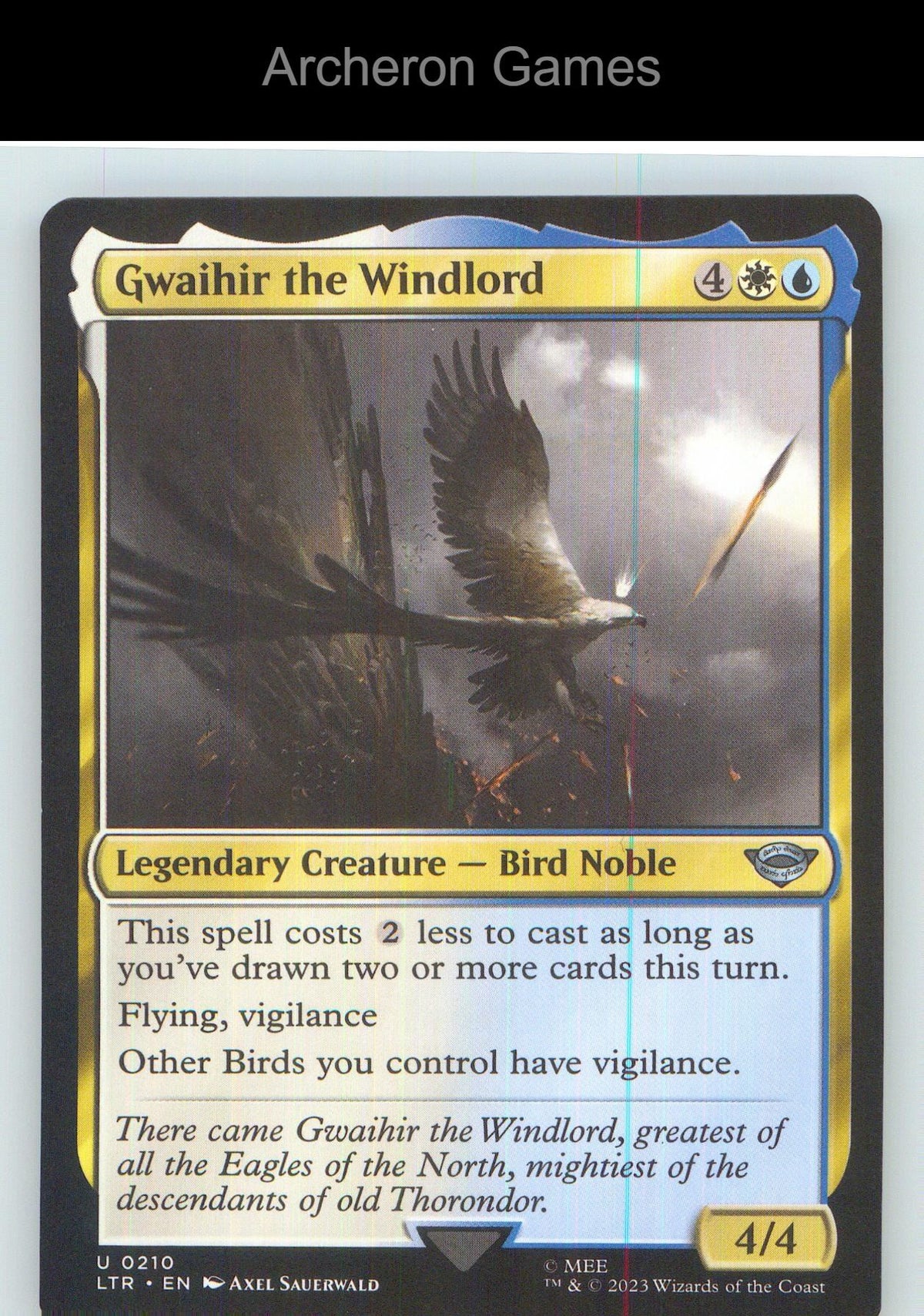 Gwaihir the Windlord LTR 210 UC MTG Card NM/EX+