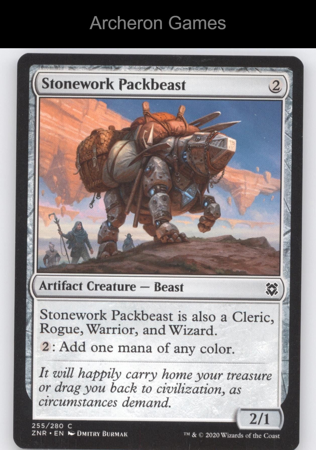 Stonework Packbeast 255 C MTG Card Zendikar Rising