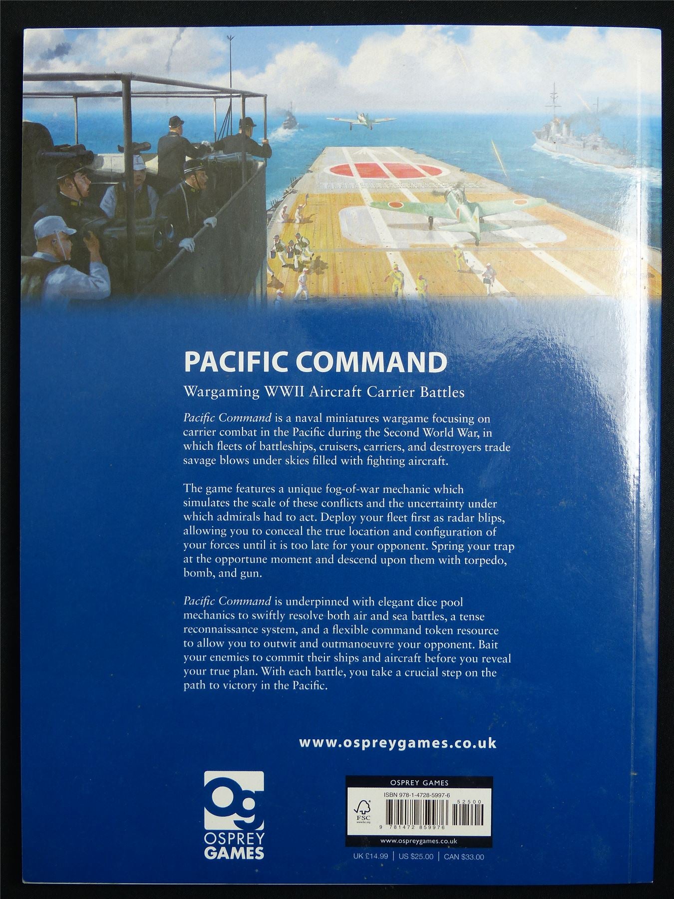 Pacific Command: Wargaming WWII Rulebook - Osprey Wargames 34 Softback #DB