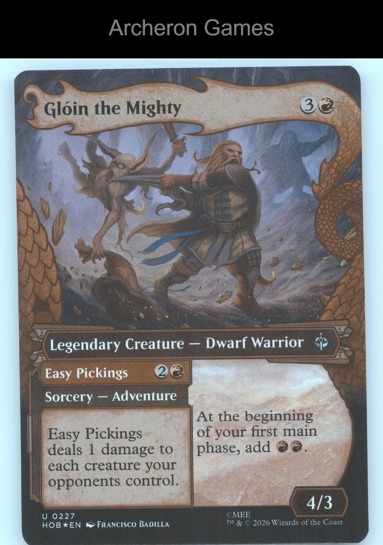 Gloin the Mighty (Showcase) HOB 227 UC MTG Card The Hobbit