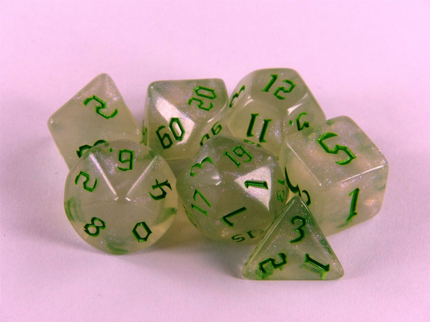 Faerir Forest Green - DICE Set of 7 - Dnd D&D Dungeons Dragons #KL