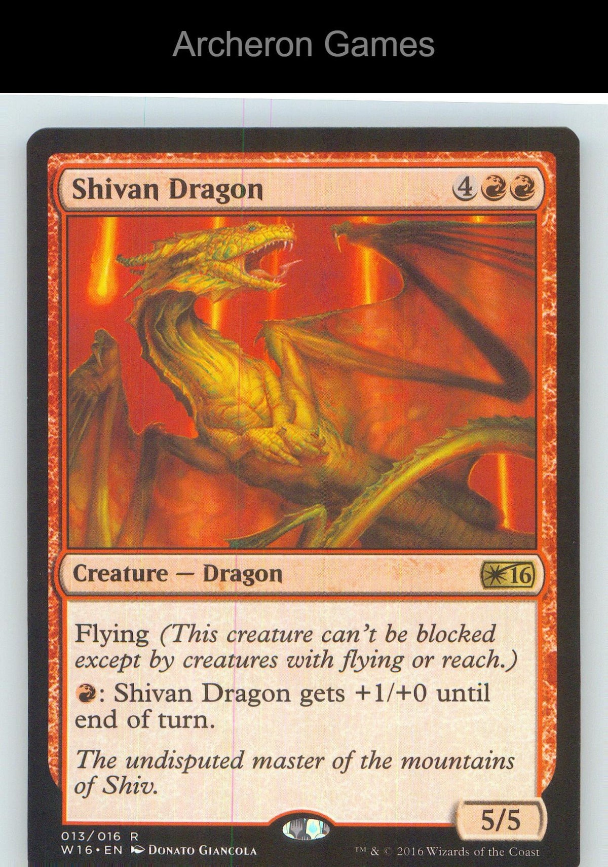 Shivan Dragon W16 13 R MTG Card NM/EX+