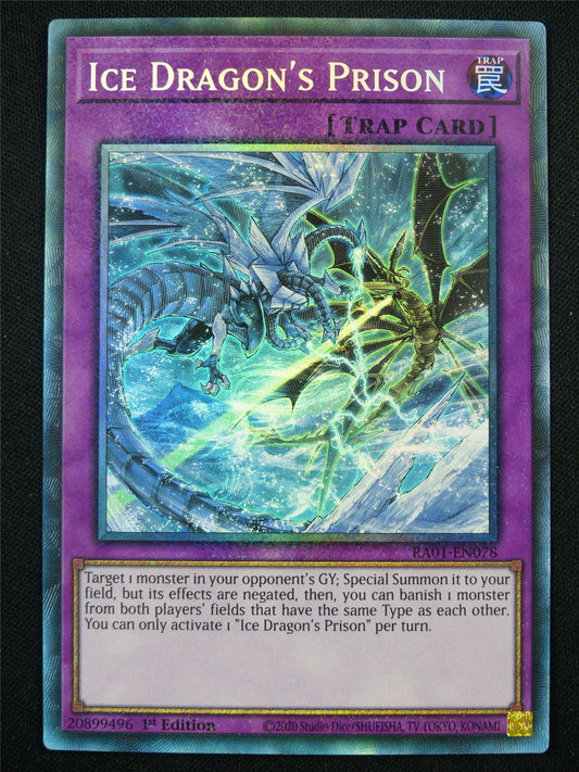 Ice Dragon's Prison RA01 Platinum Rare - 1st ed Yugioh Card #RN