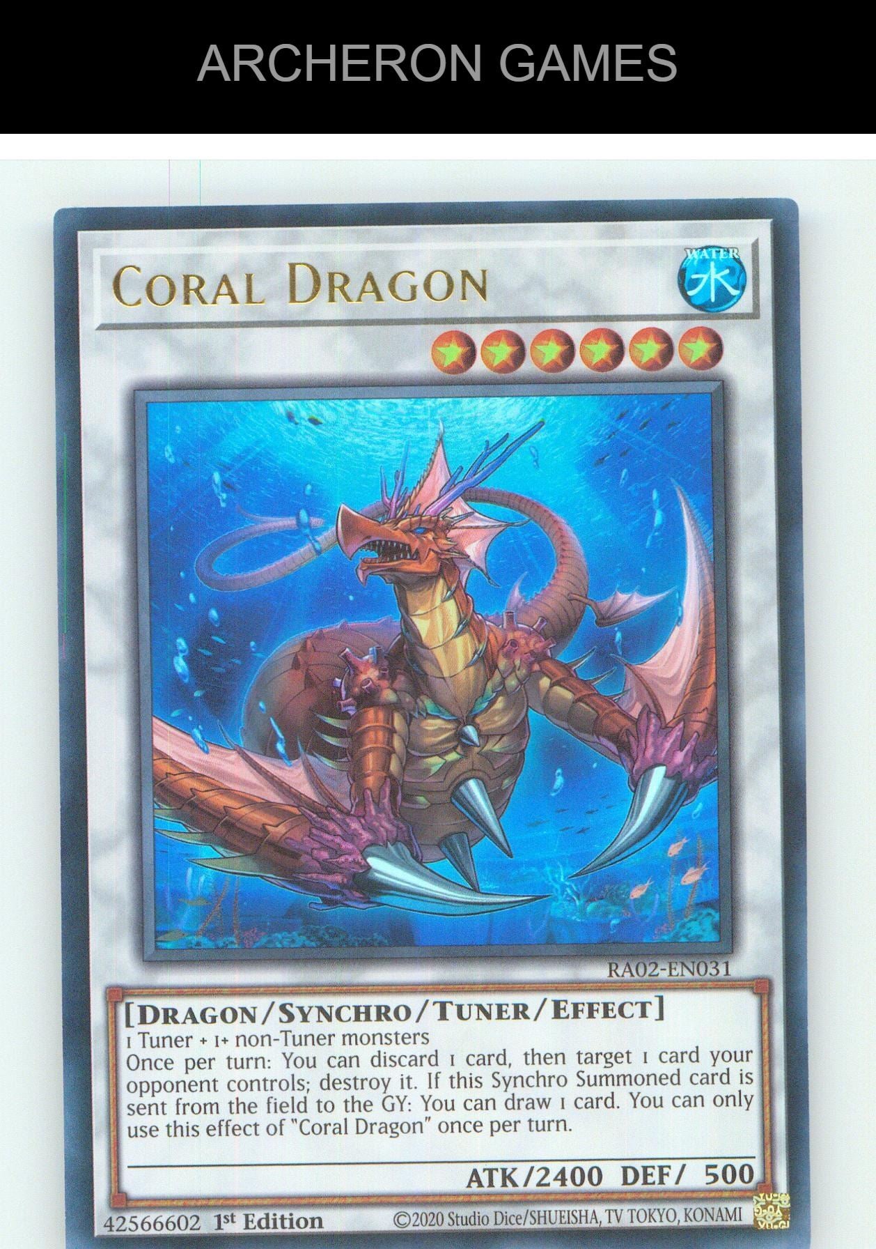 Coral Dragon (UR) UR YUGIOH Card 1st Edition