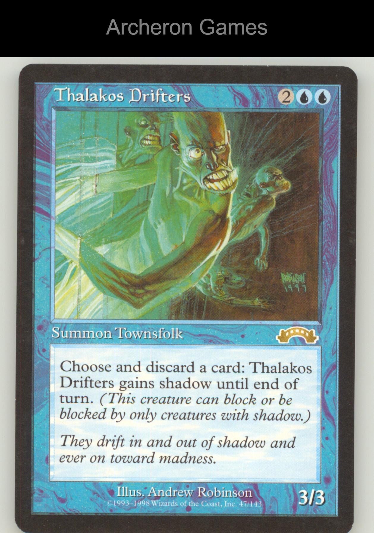 Thalakos Drifters 47 R MTG Card Exodus