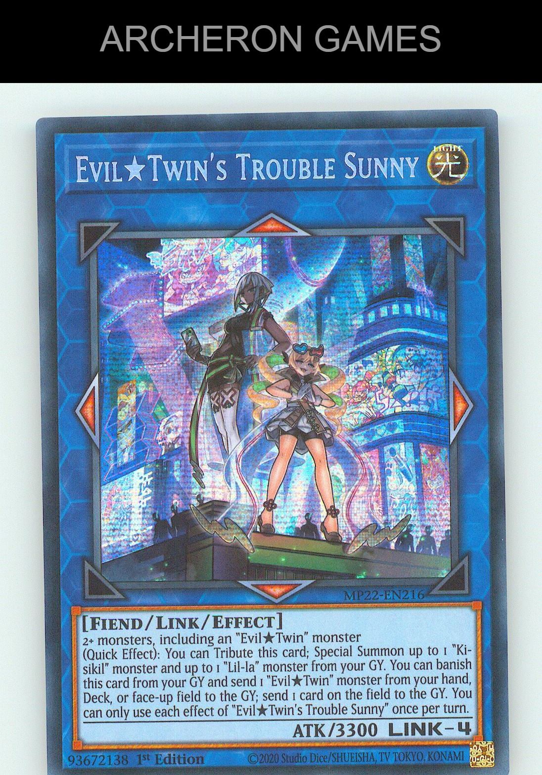 Evil Twin's Trouble Sunny SEC YUGIOH Card