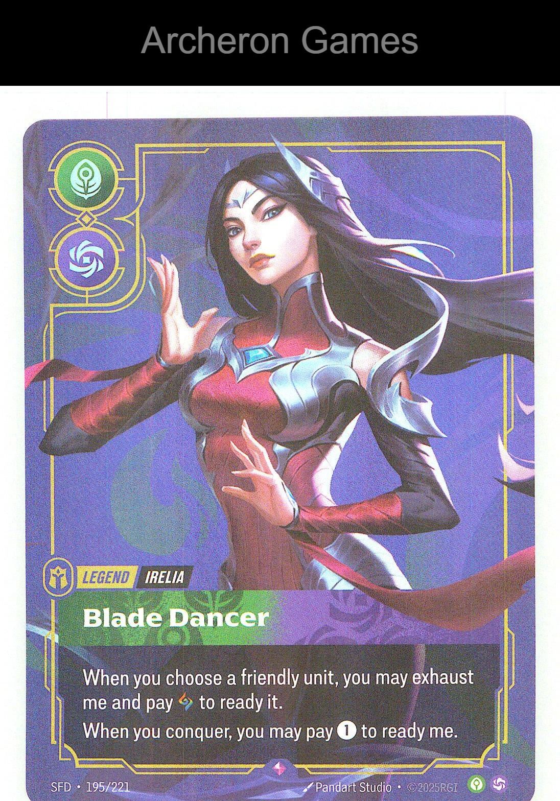 Irelia - Blade Dancer SFD 195/221 R Spiritforged Riftbound Card