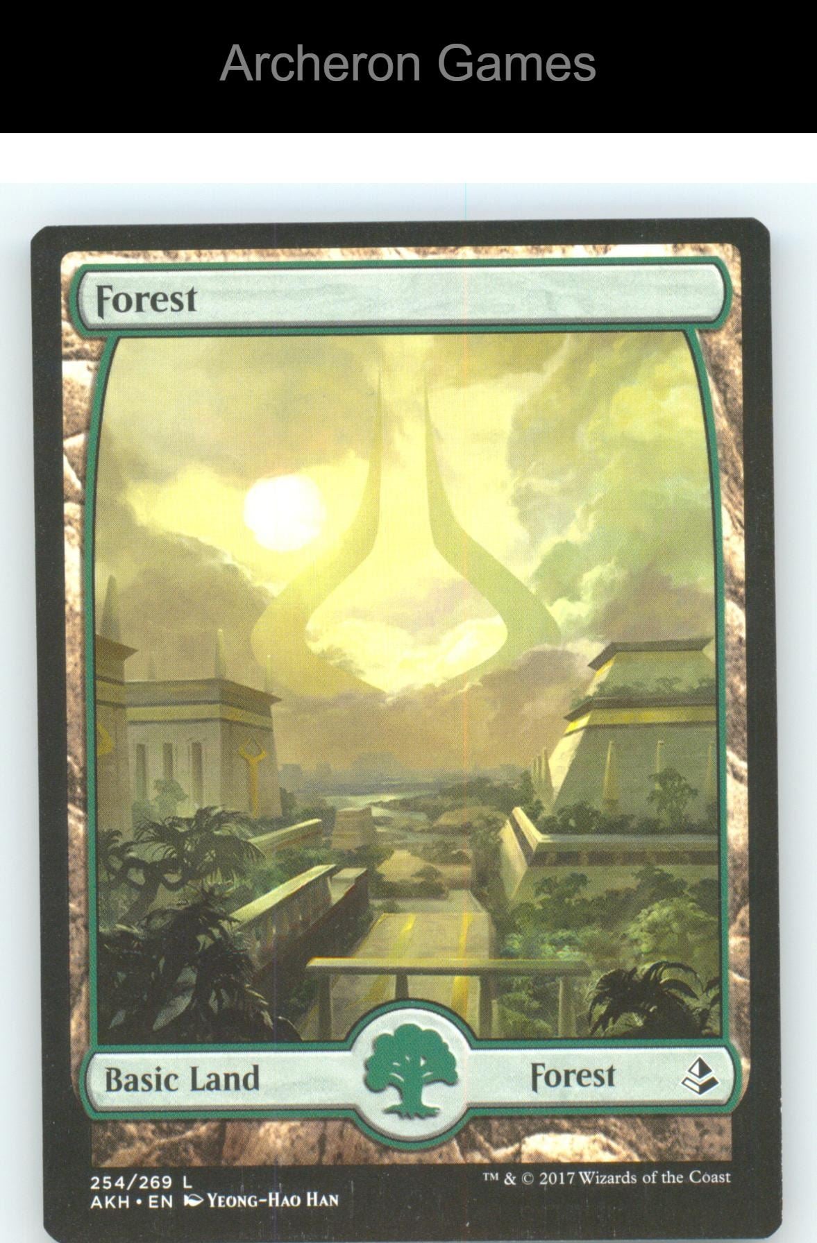 Forest (254) - Full Art AKH 254 Land MTG Card Amonkhet