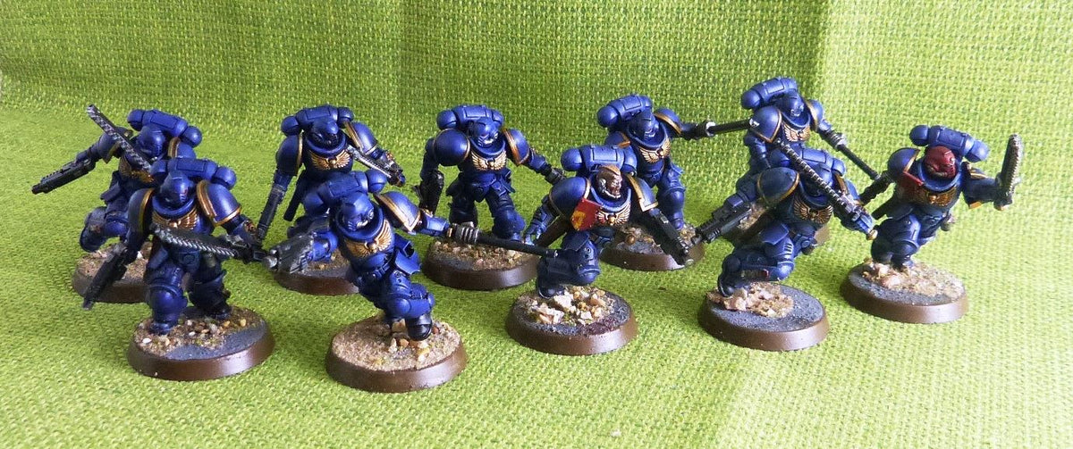 Assault Intercessor Squad - Painted - Space Marines - Warhammer AoS 40k #HG