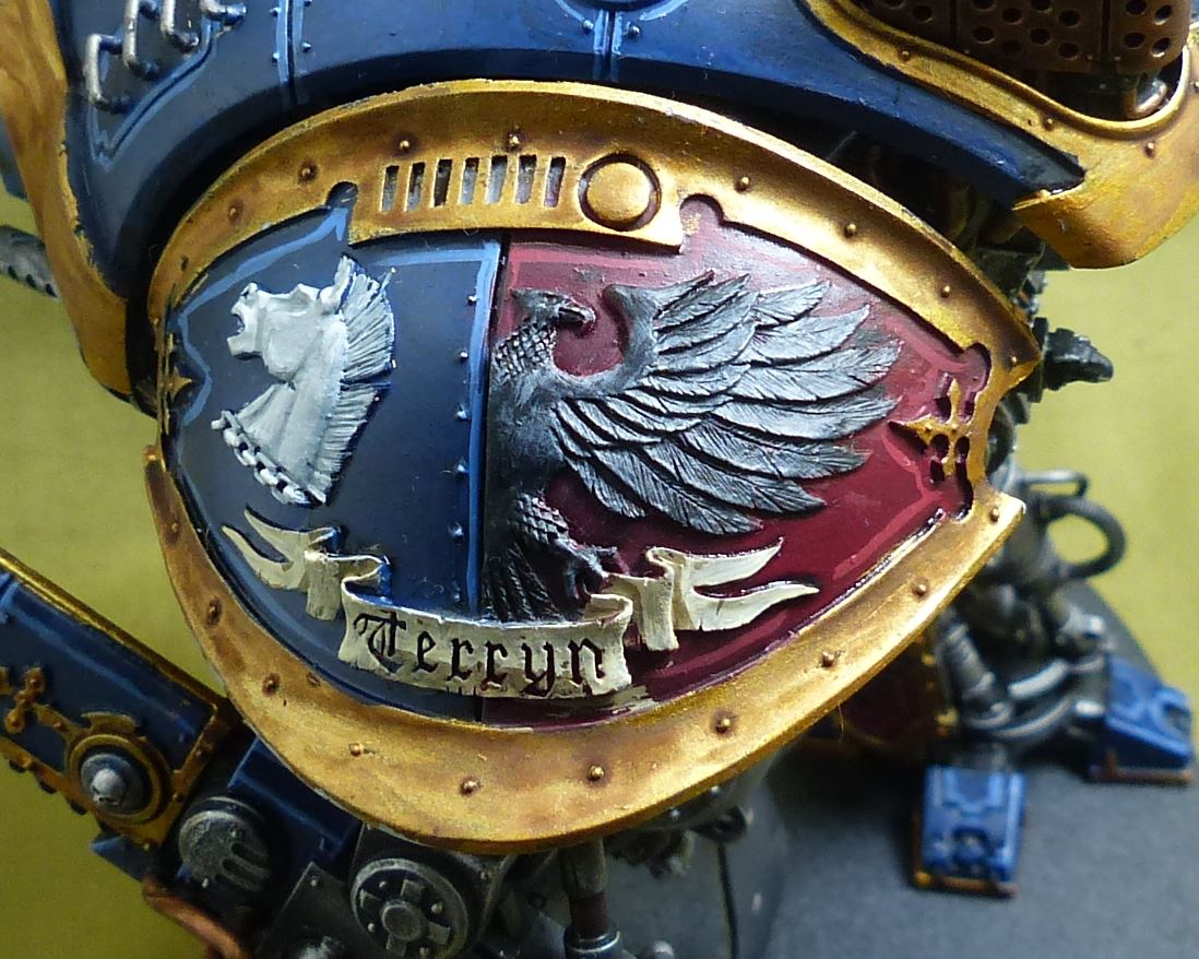 Imperial Knight with Forgeworld Shoulder Pads painted - Warhammer 40K #Z8