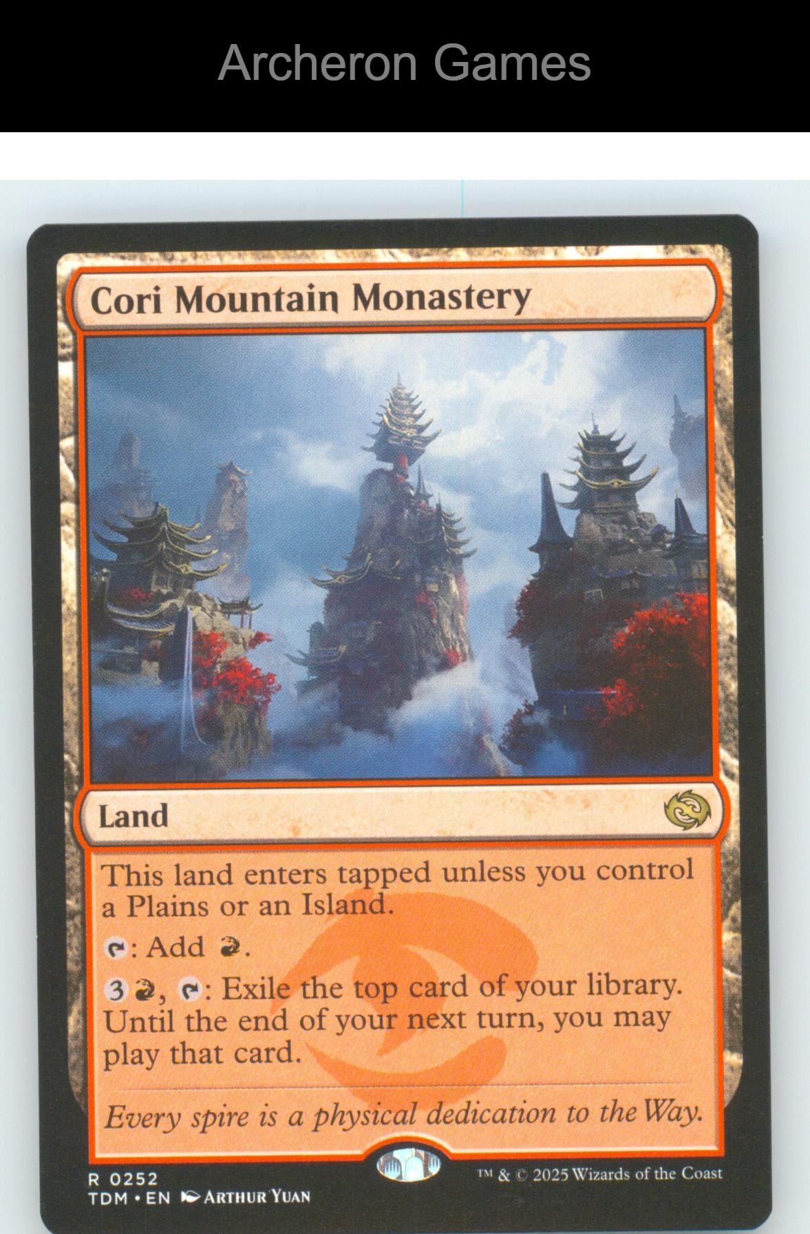 Cori Mountain Monastery TDM 252 R MTG Card NM/EX+
