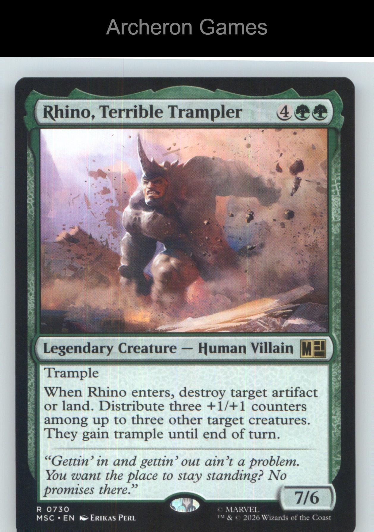 Rhino, Terrible Trampler MSC 730 R MTG Card NM/EX+