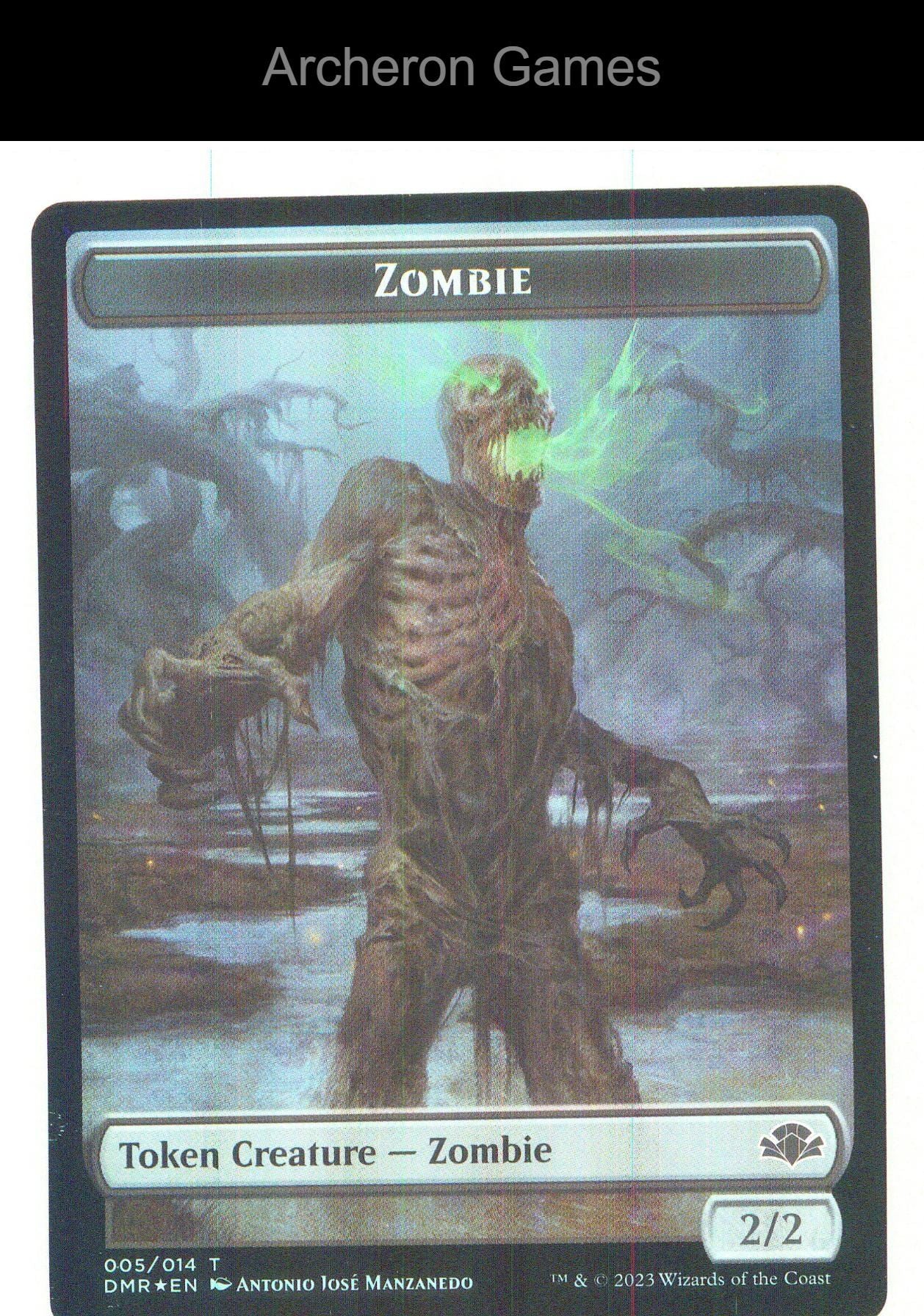 Zombie // Construct Double-Sided Token DMR 5 // 14 Token MTG Card NM/EX+ Foil