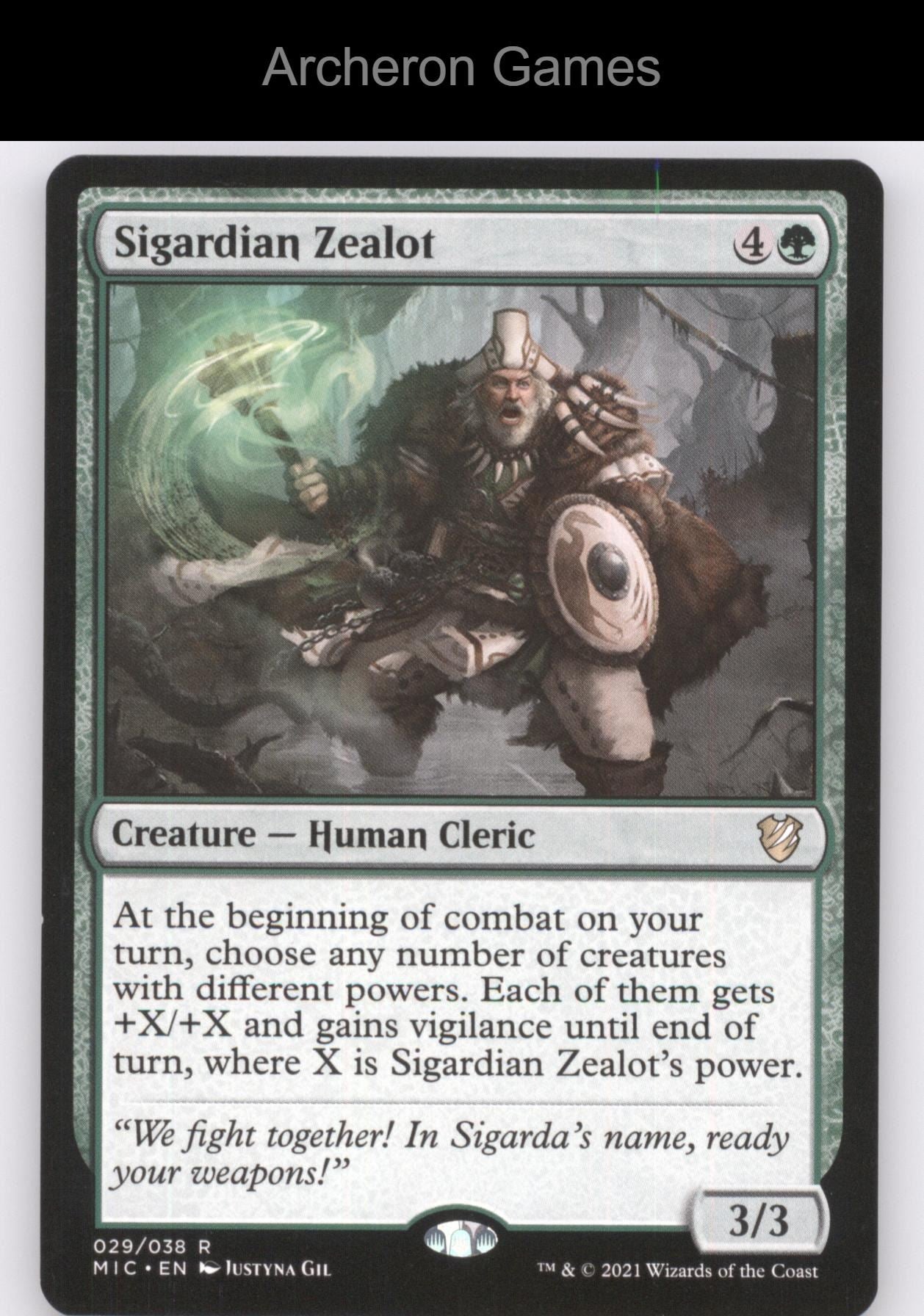 Sigardian Zealot 29 R MTG Card Commander: Innistrad: Midnight Hunt
