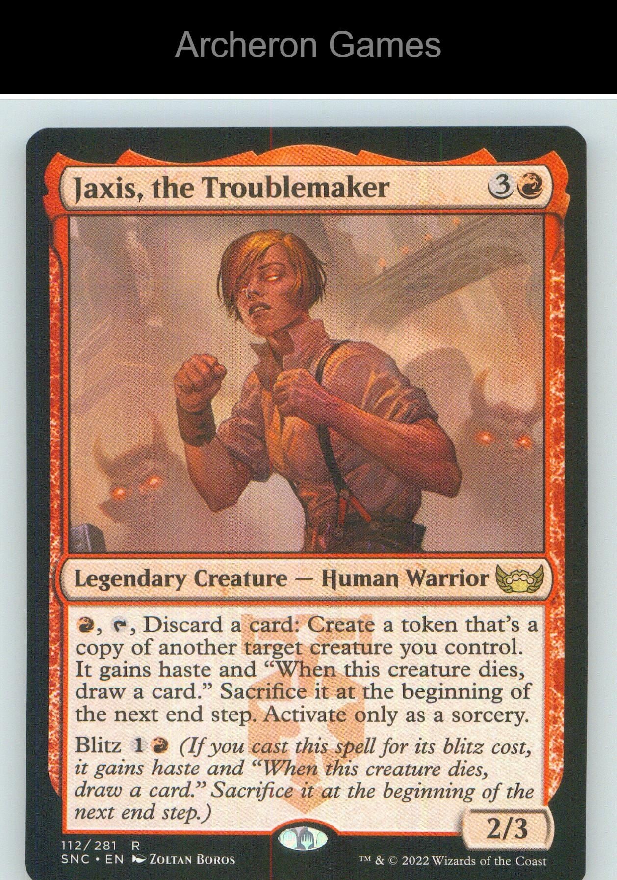 Jaxis, the Troublemaker SNC 112 R MTG Card NM/EX+