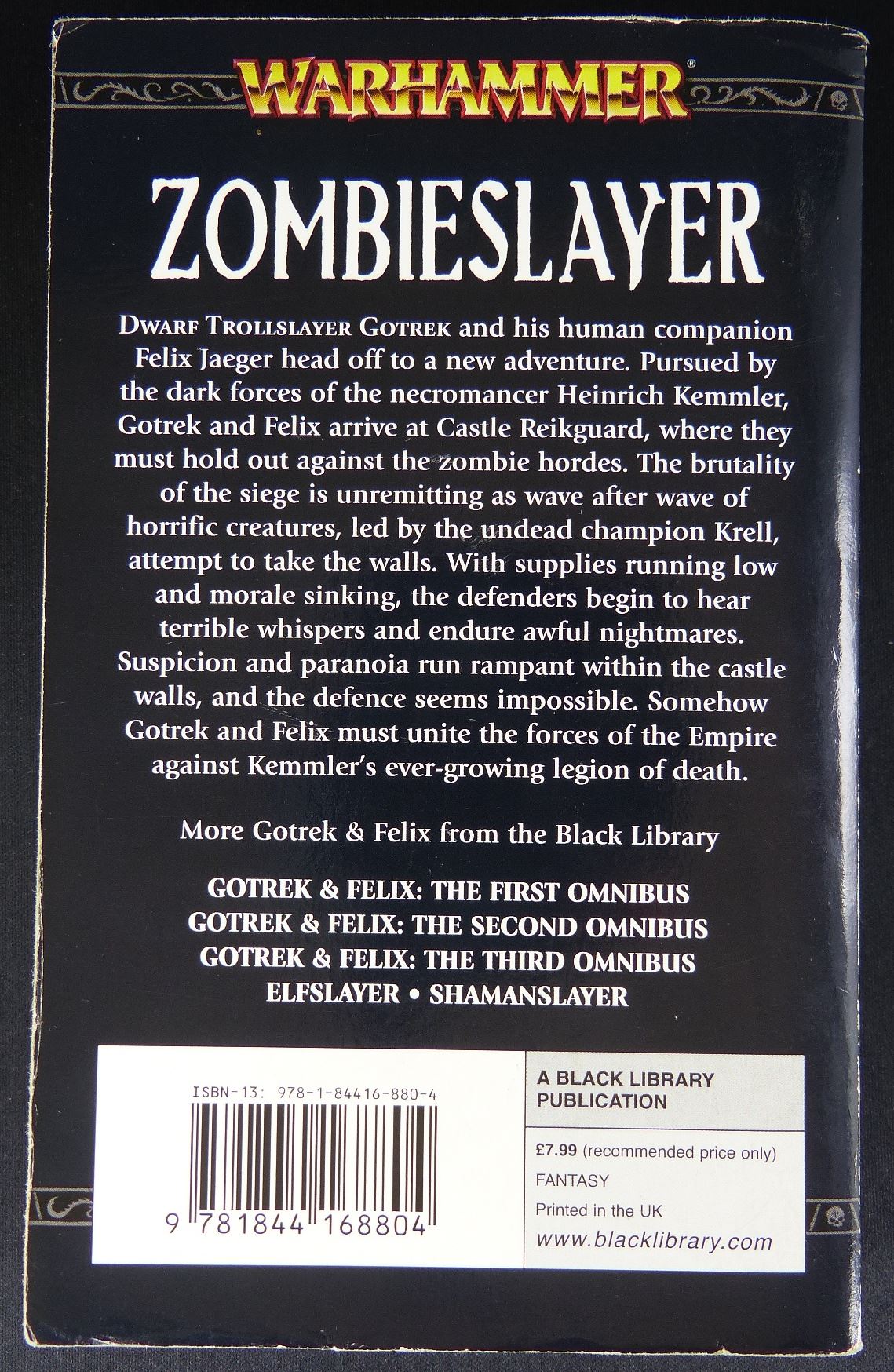 Zombie Slayer Warhammer Novel - Soft Back - Warhammer AoS 40k #1K8