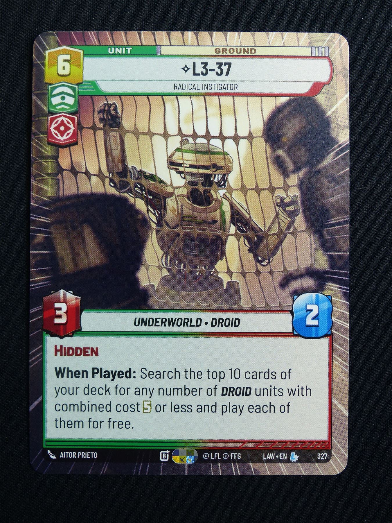 L3-37 327 Hyperspace - Star Wars Unlimited Card #167