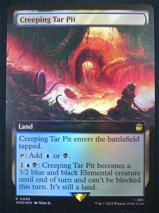 Creeping Tar Pit Extended Foil - WHO - Mtg Card #BV