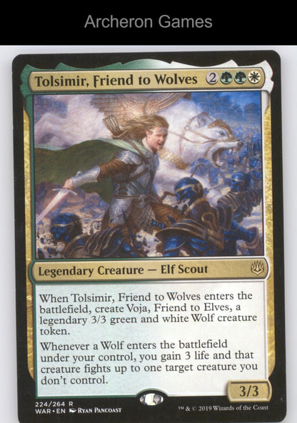Tolsimir, Friend to Wolves 224 R MTG Card War of the Spark