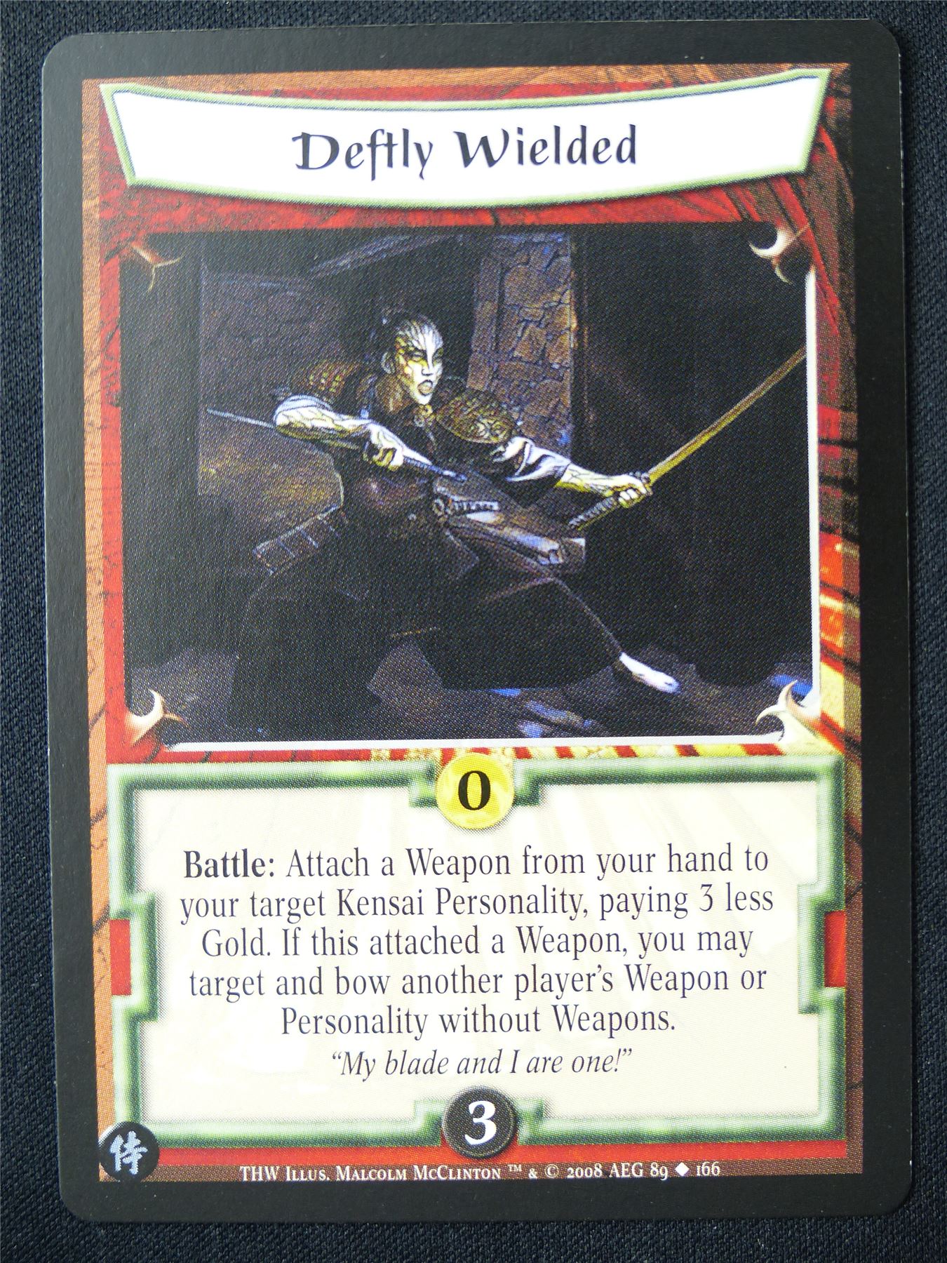 Deftly Wielded - THW - Legend of the Five Rings L5R Card #XU