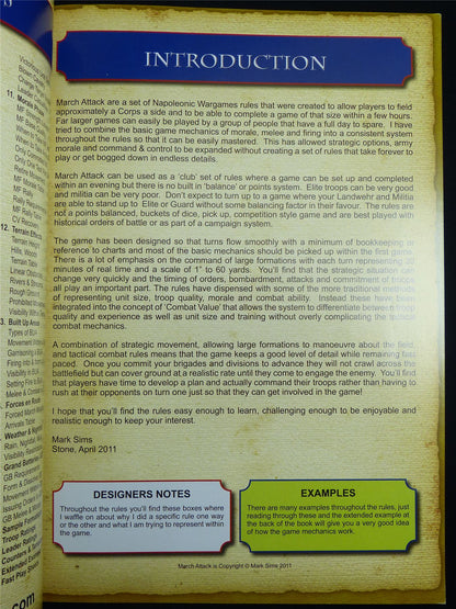 March Attack Napoleonic Wargame Rules Miniatures Rulebook #2RY