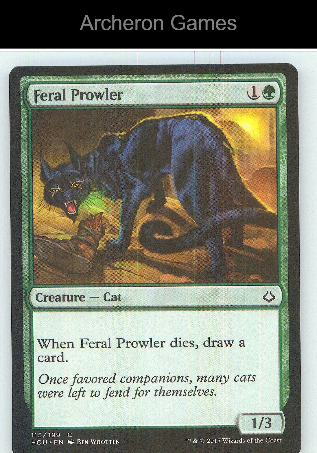 Feral Prowler HOU 115 C MTG Card NM/EX+