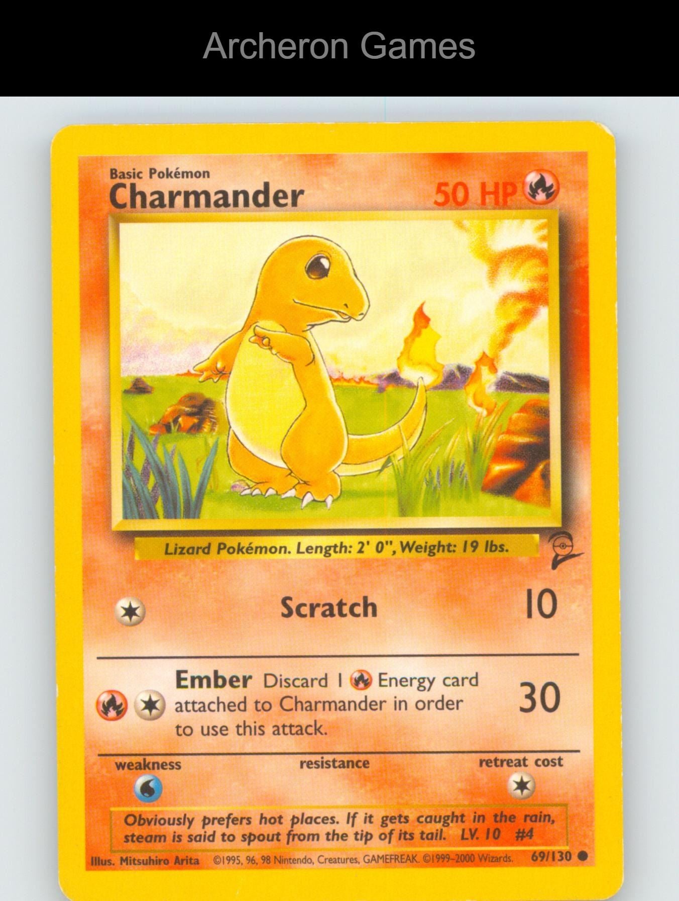 Pokemon Card Charmander B2 69/130 C Base Set 2