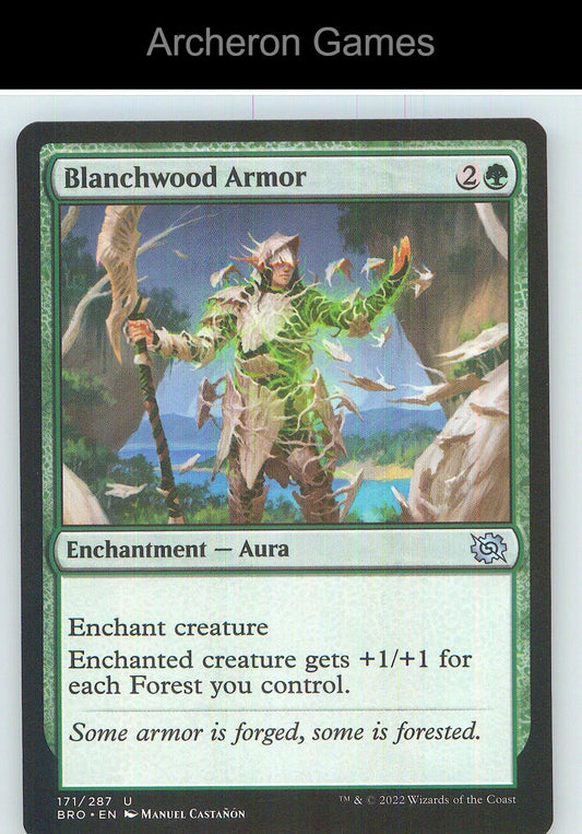 Blanchwood Armor BRO 171 UC MTG Card NM/EX+