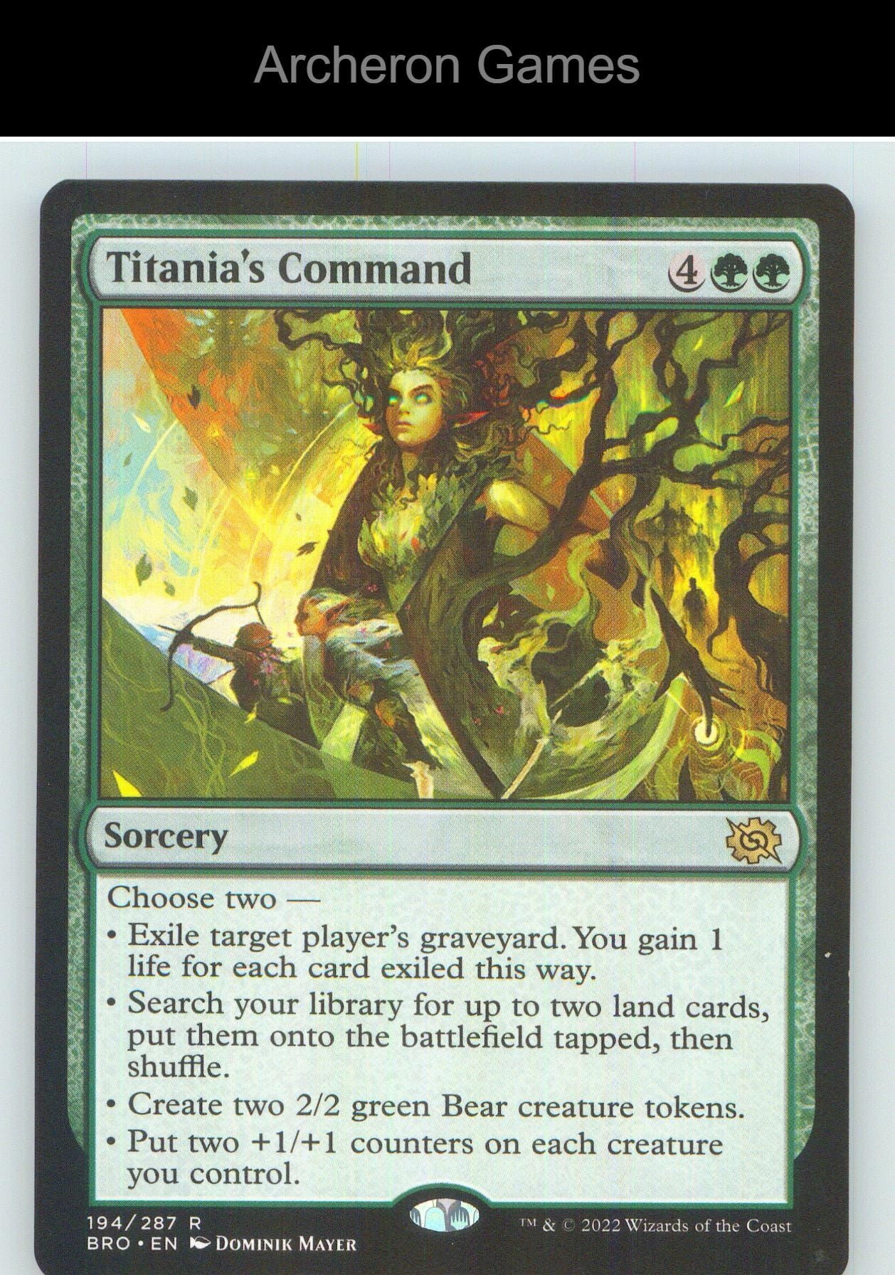 Titania's Command BRO 194 R MTG Card NM/EX+