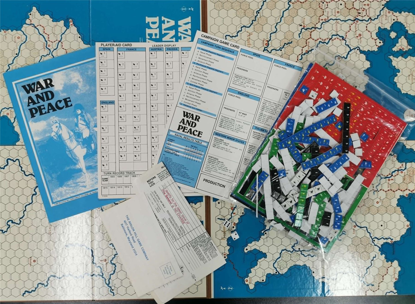 War and Peace Vintage Board Game - Avalon Hill Games #17