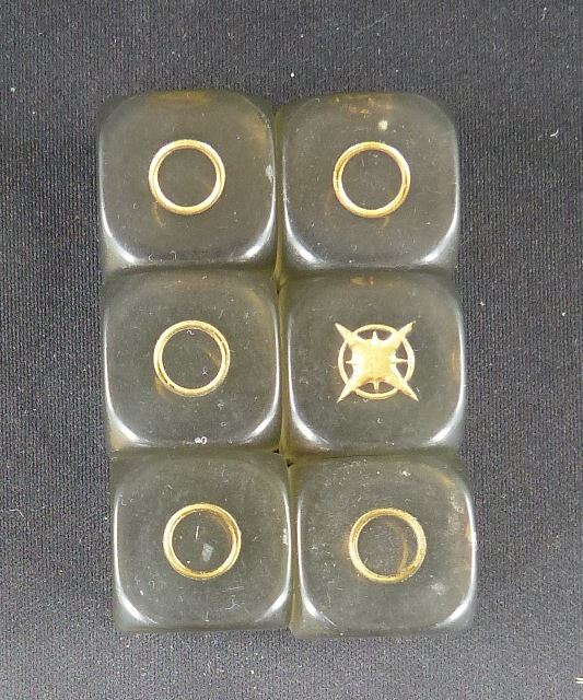 Grey and Gold Dice - Power Rangers Heros of the Grid - Board Game #2EH
