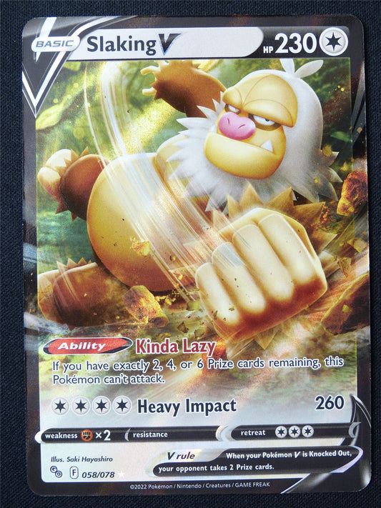 Slaking V 058/078 Holo - Pokemon Card #1G2