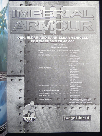 Imperial Armour: Ork Eldar & Dark Eldar Vehicles  Codex Softback - Warhammer 40K #1OL