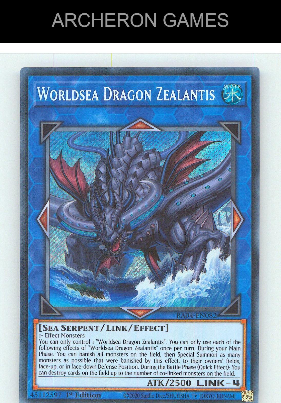 Worldsea Dragon Zealantis (Secret Rare) SEC YUGIOH Card 1st Edition