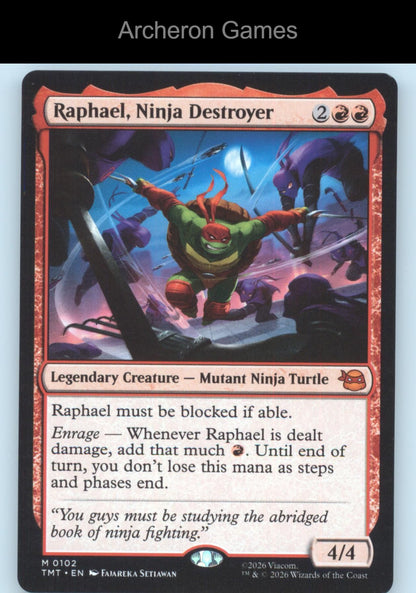 Raphael, Ninja Destroyer TMT 0102 Mythic MTG Card Teenage Mutant Ninja Turtles