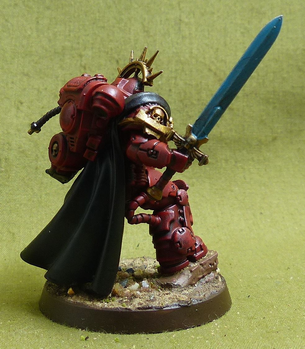 Captain in Gravis Armour painted - Blood Angels - Warhammer 40K #5H
