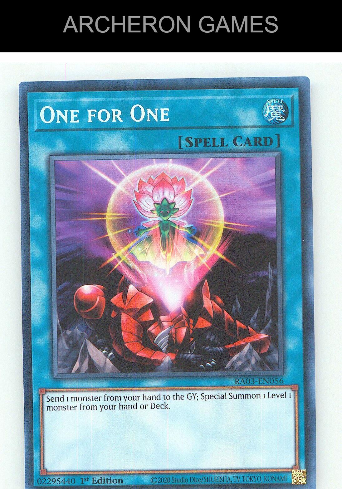 One for One (Secret Rare) SEC YUGIOH Card 1st Edition