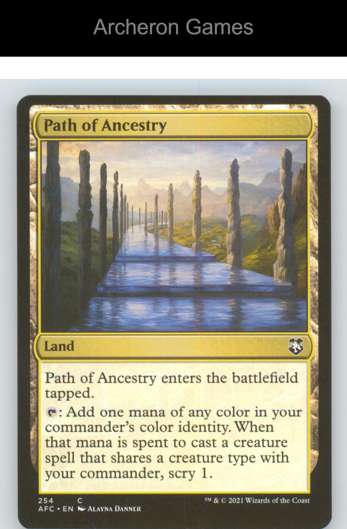 Path of Ancestry AFC 254 MTG Card Commander: Adventures in the Forgotten Realms