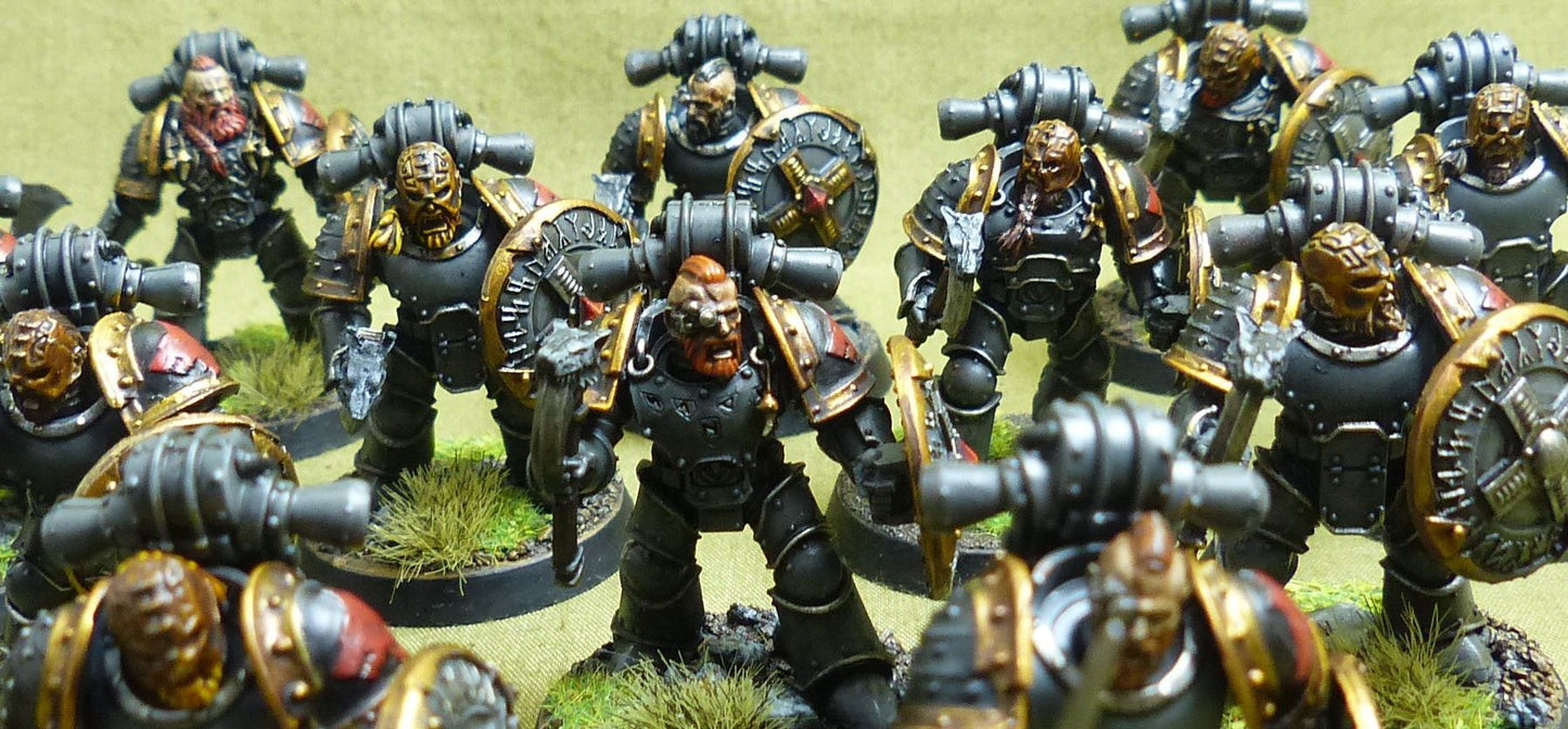 MKIII Tactical Squad with Upgrades painted - Space Wolves - Warhammer Horus Heresy #4XM