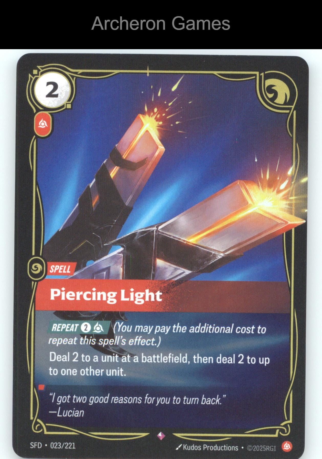 Piercing Light SFD 023/221 R  Card Spiritforged