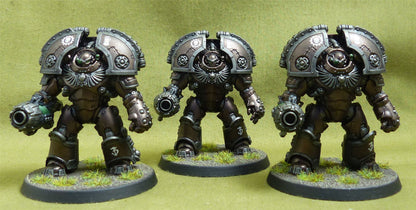Saturnine Terminator Squad set of 3 painted - Astartes - Warhammer Horus Heresy #OZ