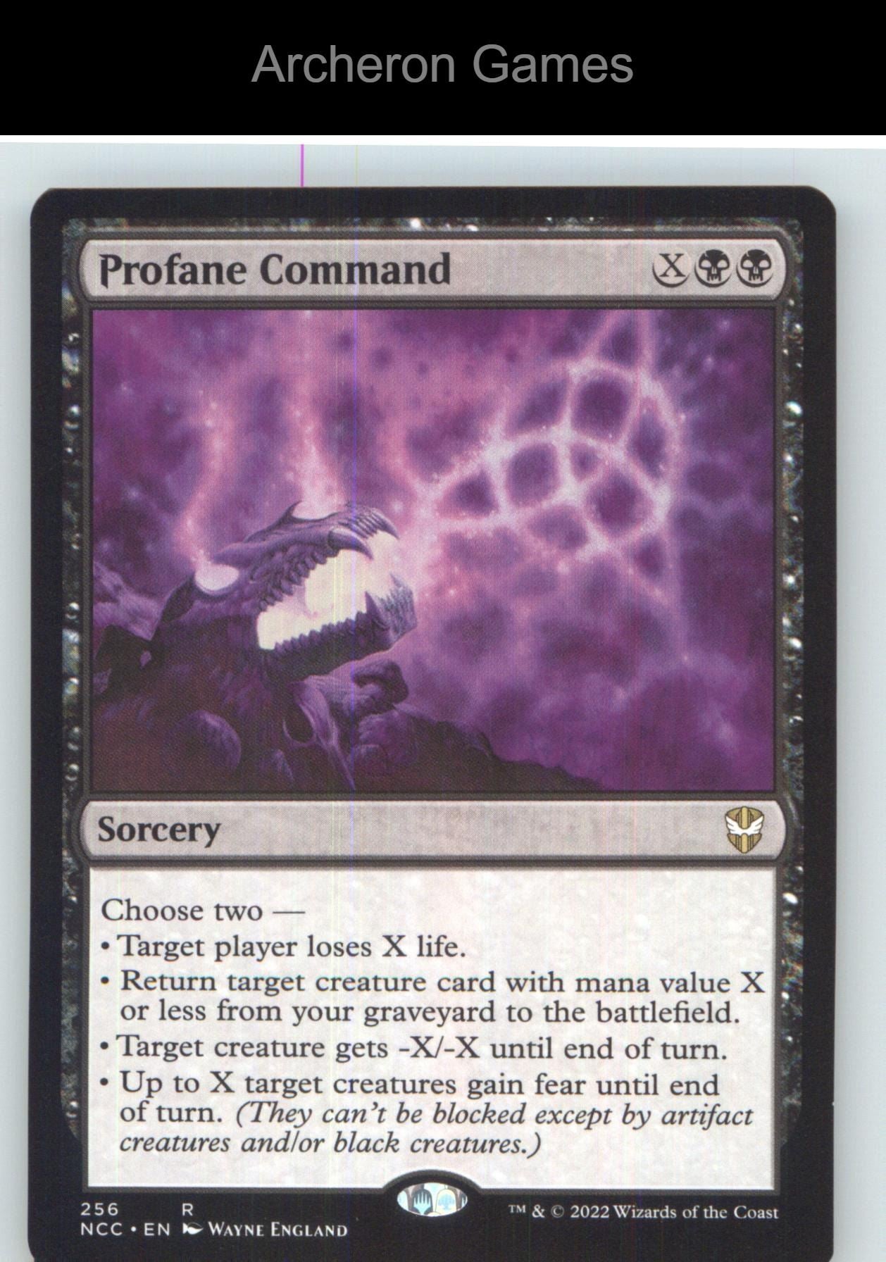 Profane Command NCC 256 R MTG Card NM/EX+