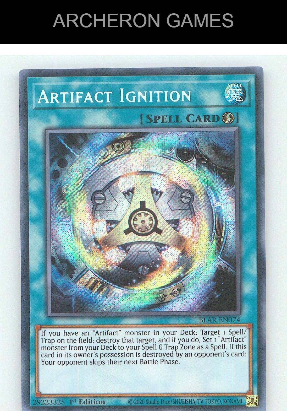 Artifact Ignition SEC YUGIOH Card 1st Edition