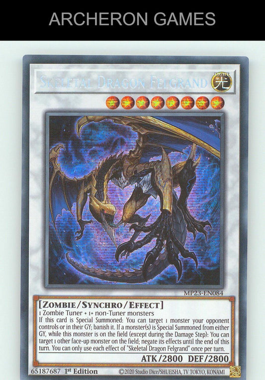 Red-Eyes Zombie Dragon Lord SEC YUGIOH Card